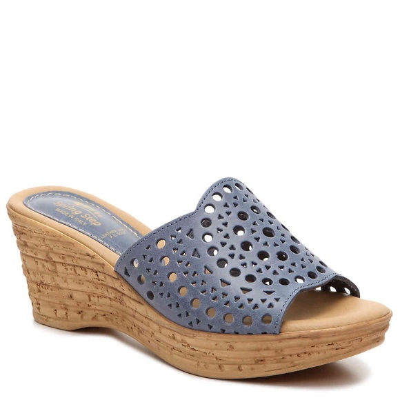 spring step blue sandals